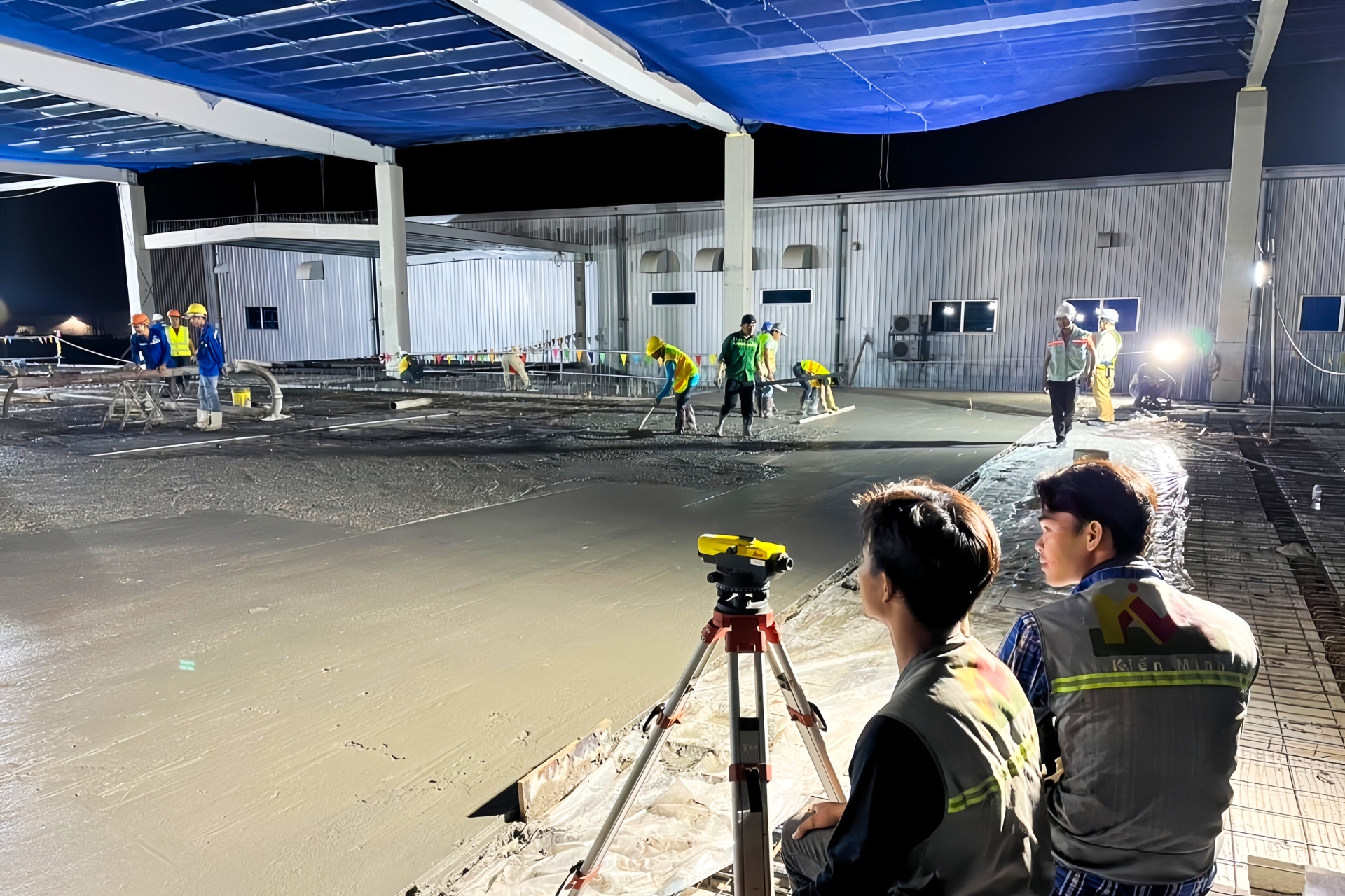 Các bước đổ bê tông sàn cốt thép