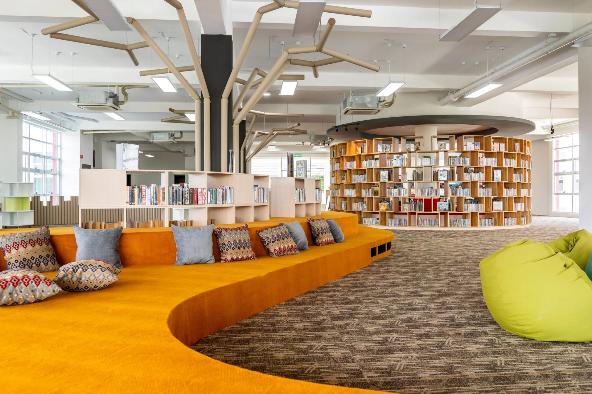 Các khu vực chức năng quan trọng trong thiết kế thư viện 