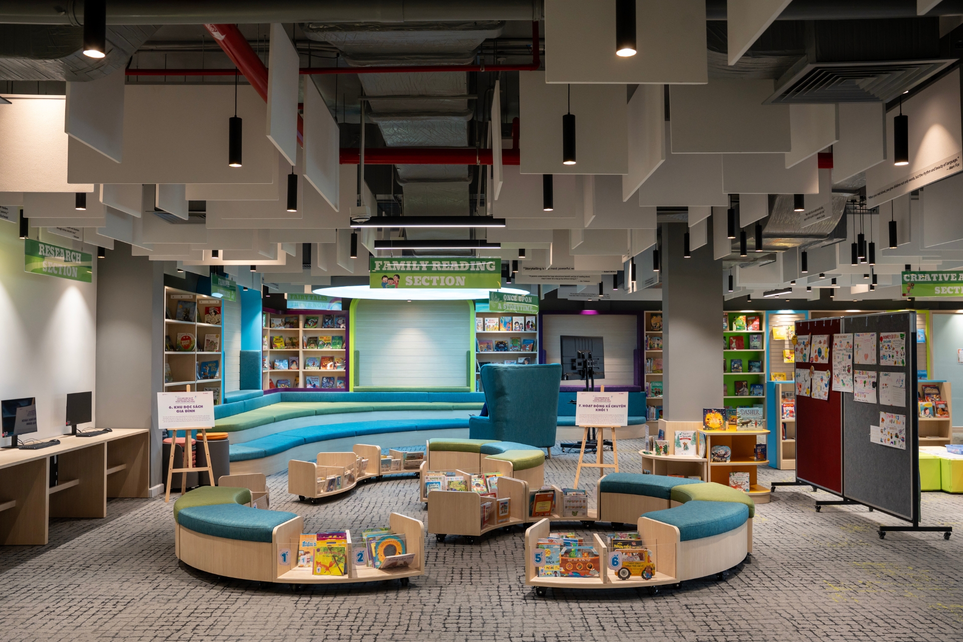 TECO - Đơn vị thi công thư viện trường Song ngữ Quốc tế Emasi Plus