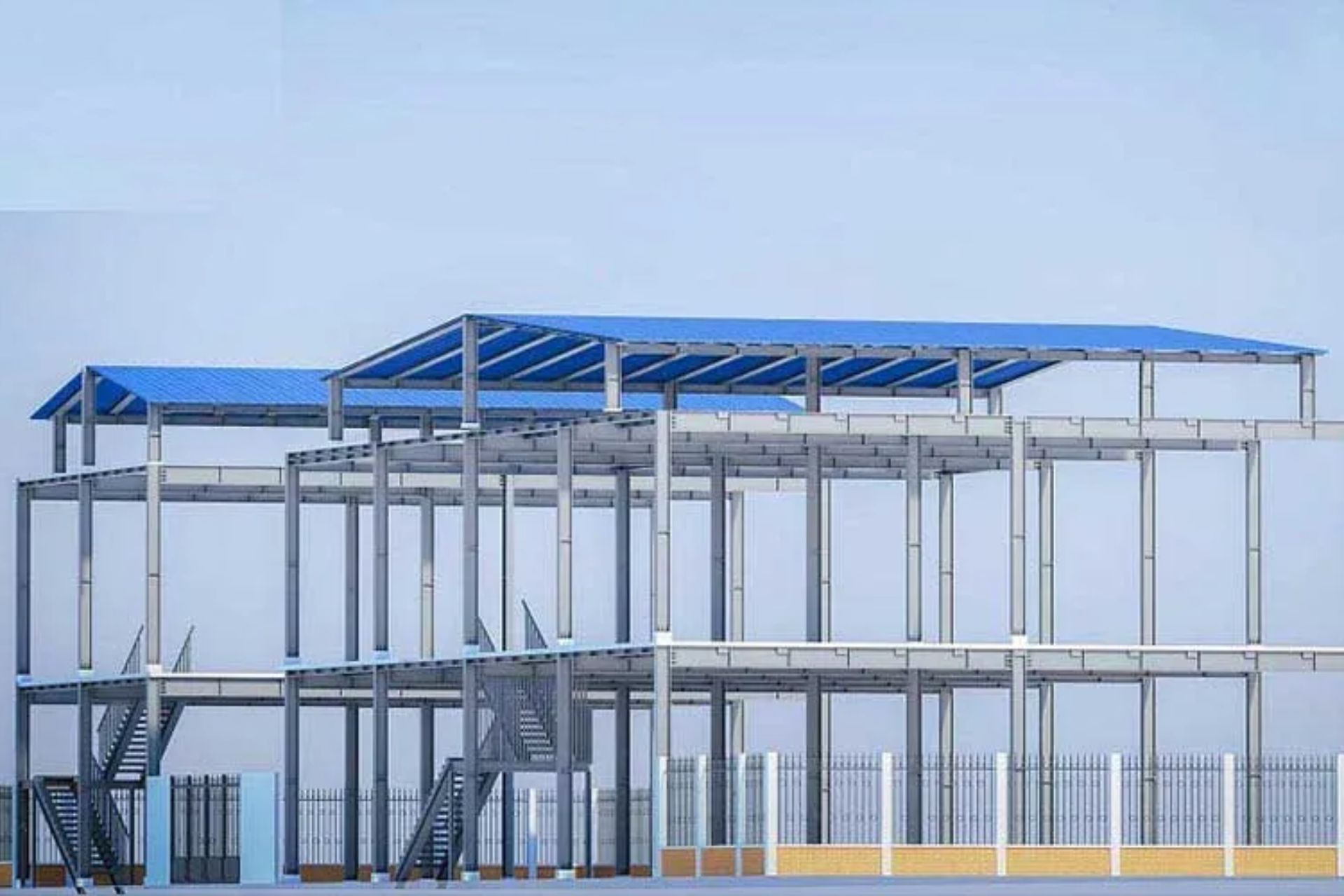 Mô hình nhà xưởng công nghiệp thép tiền chế