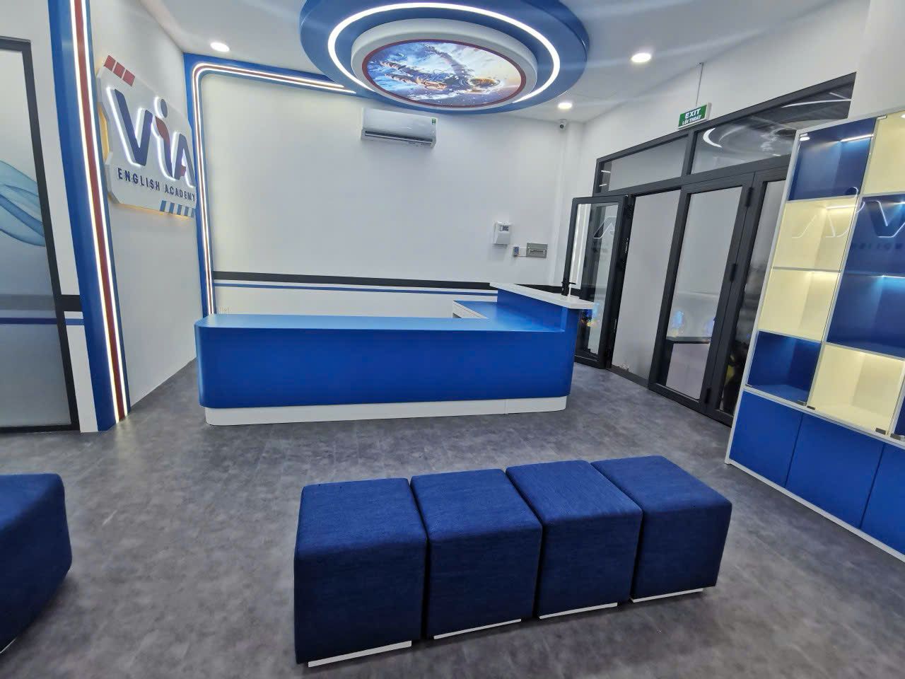 VIA English Academy lobby converted from a townhouse ground floor